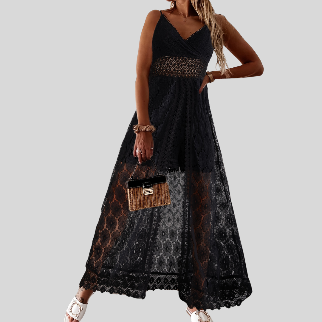 Elegante, soepel vallende jumpsuit met V-hals