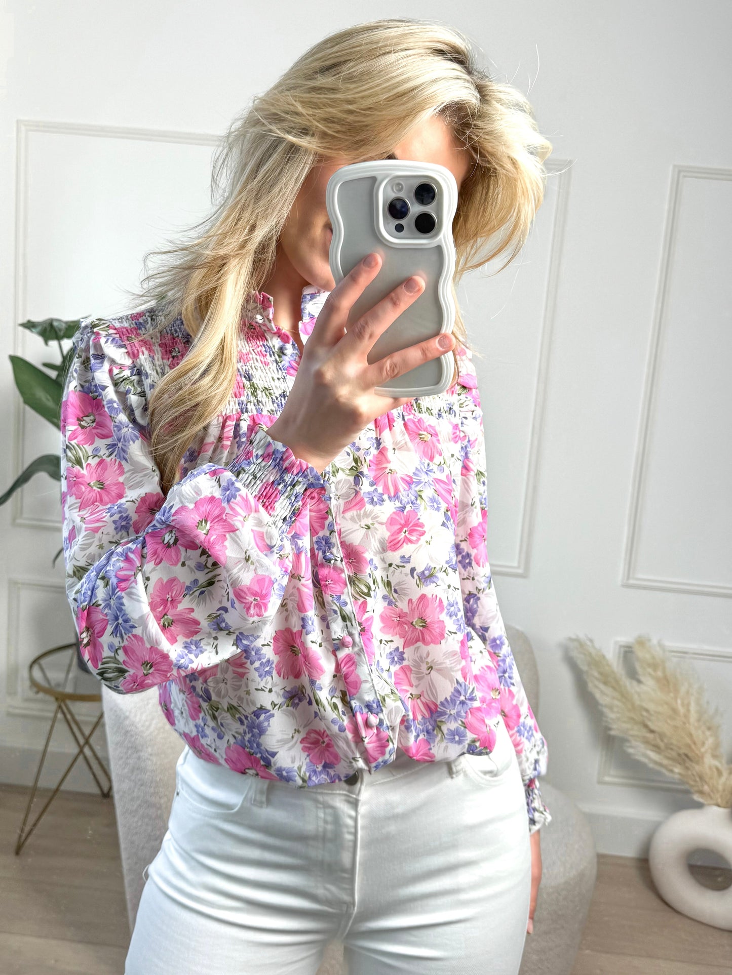 Caith - Bloom Blouse met Lange Mouwen