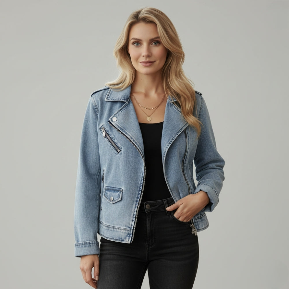 Aerin | Chique en comfortabel damesjack van verwassen denim