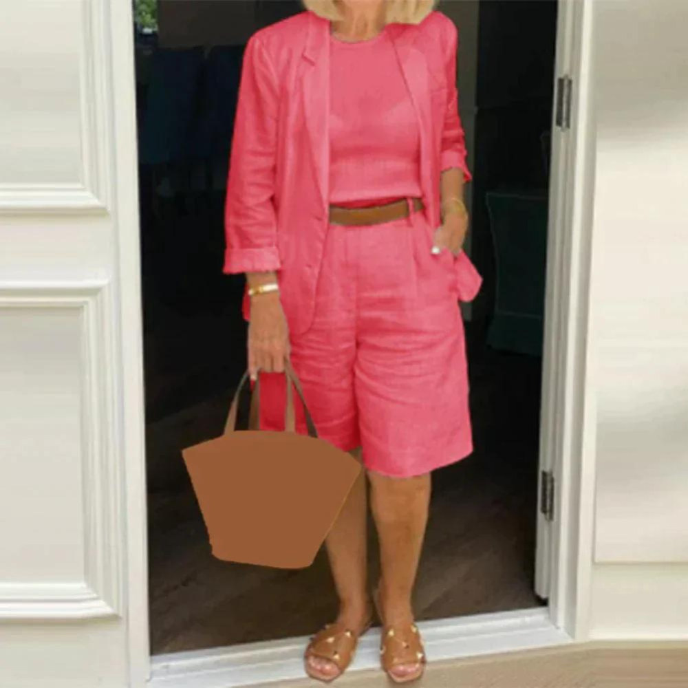 Luxe jas en shortset voor dames