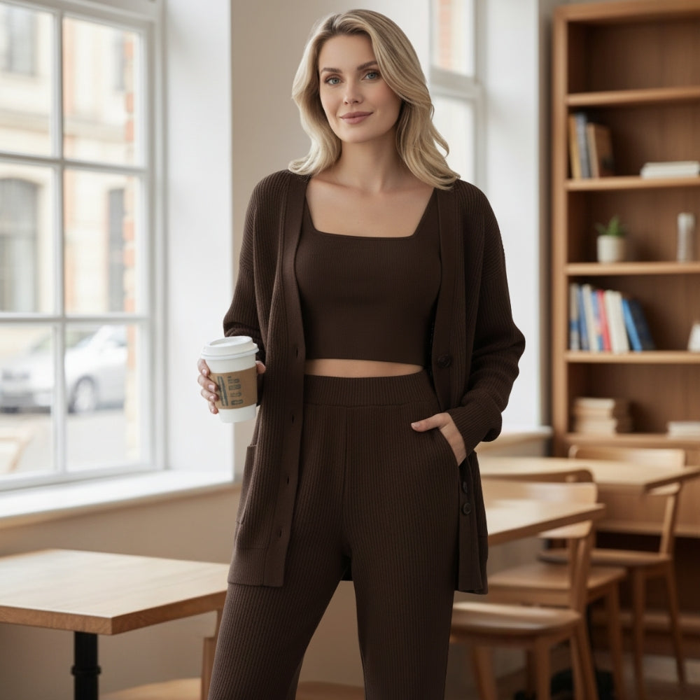 Arden | Driedelige dames set – vest, jasje & broek