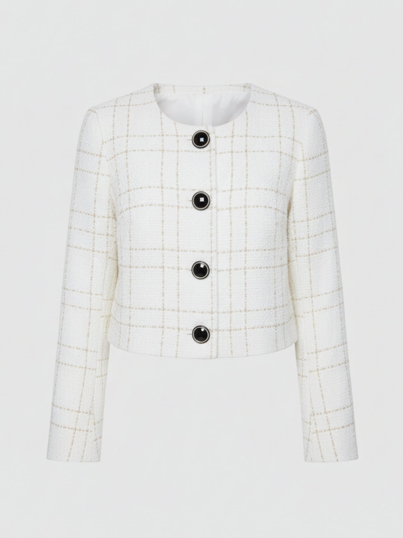 Célestine | Chic en comfortabel geruit damesjasje met knopen