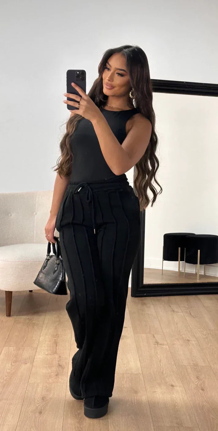 Margarieta - Casual Broek Met Wijde Pijpen Voor Vrouwen