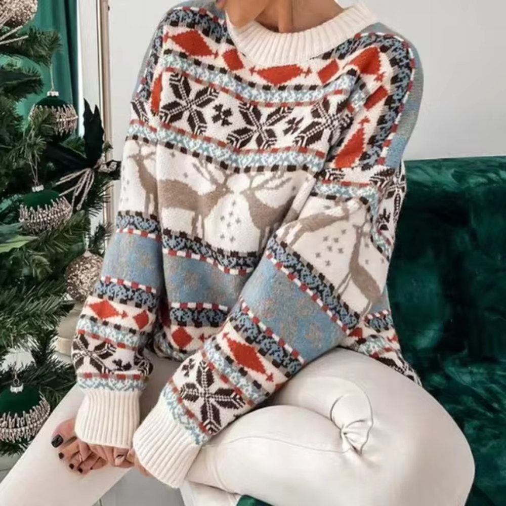 Josabet | Oversized kersttrui voor dames, chic en comfortabel