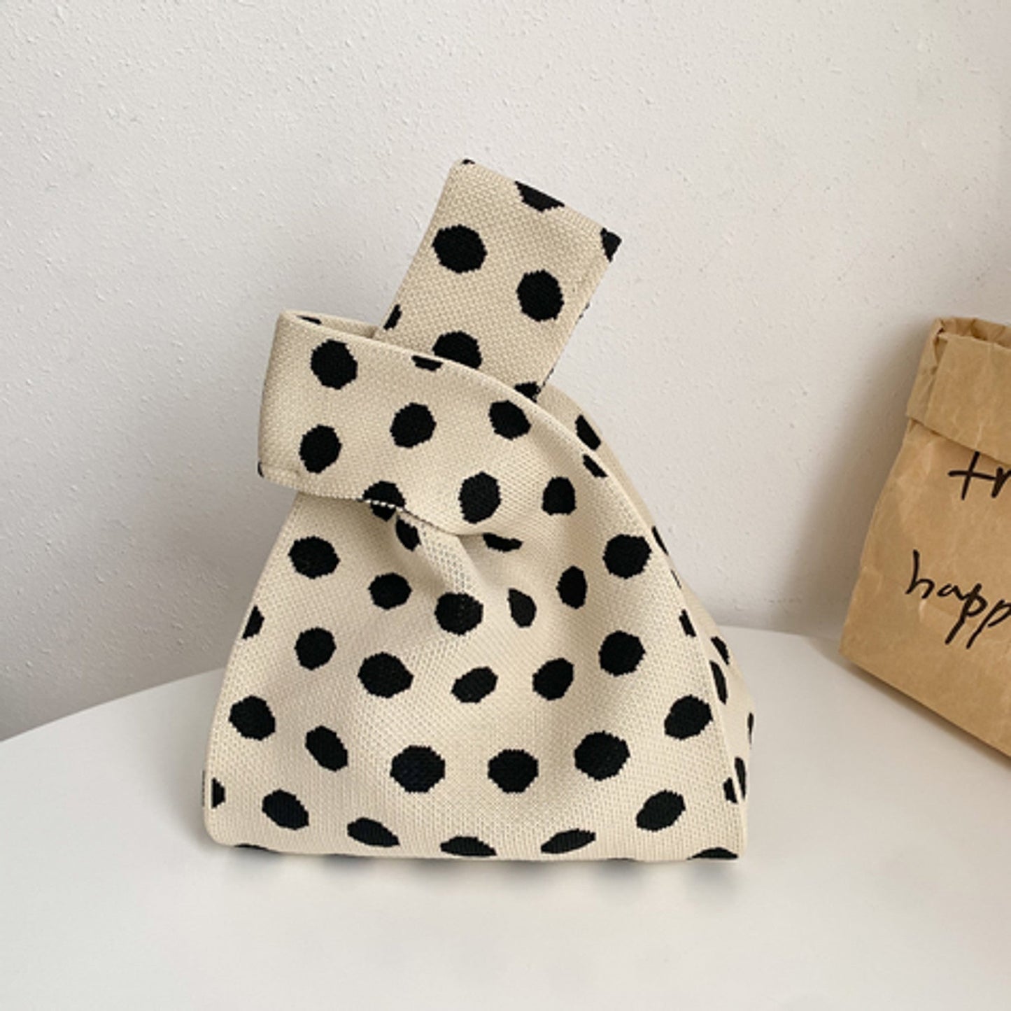 Coralie - Chic gestreepte canvas draagtas