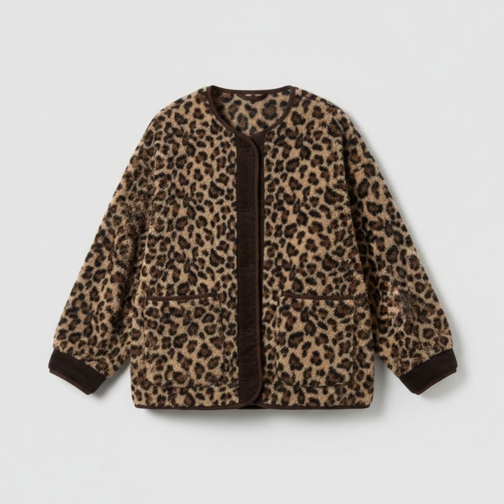 Leona | Chique en comfortabel damesjasje met luipaardprint