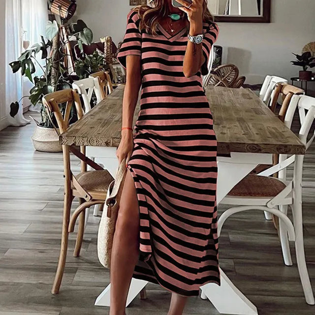 Norah - Elegante Gestreepte Jurk