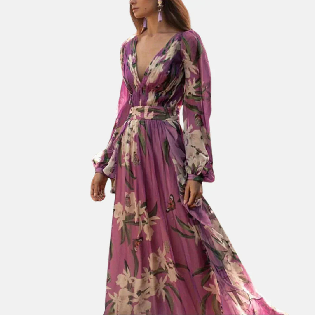 zomerjurk met ruches en elegant en modern design