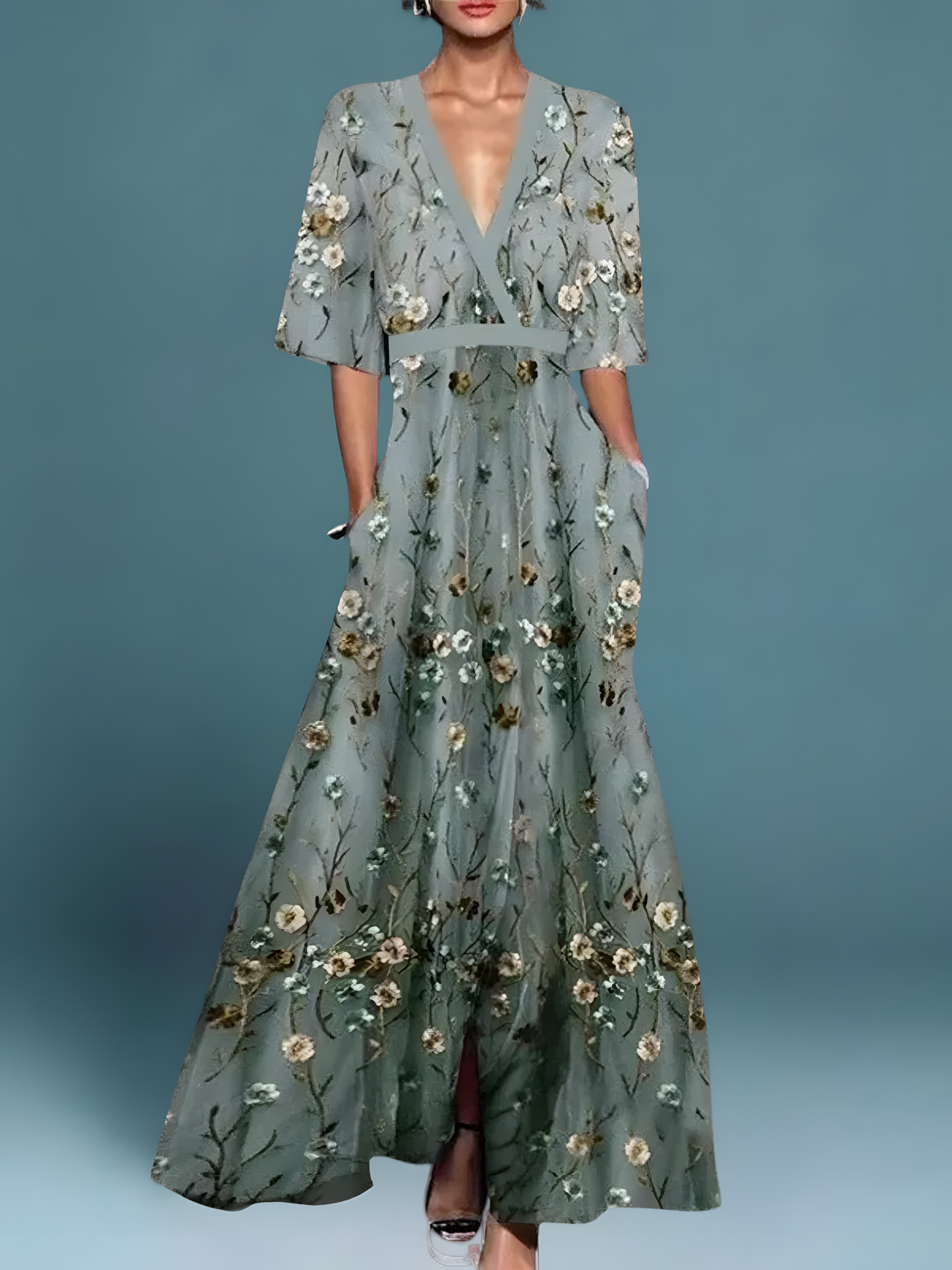 Elegante bloemenjurk voor in de handtas