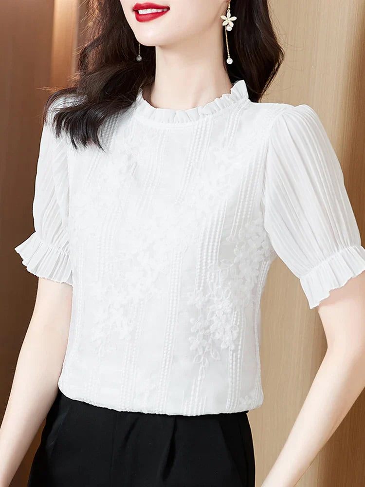 Vyra Blouse | Chiffon Blouse voor dames