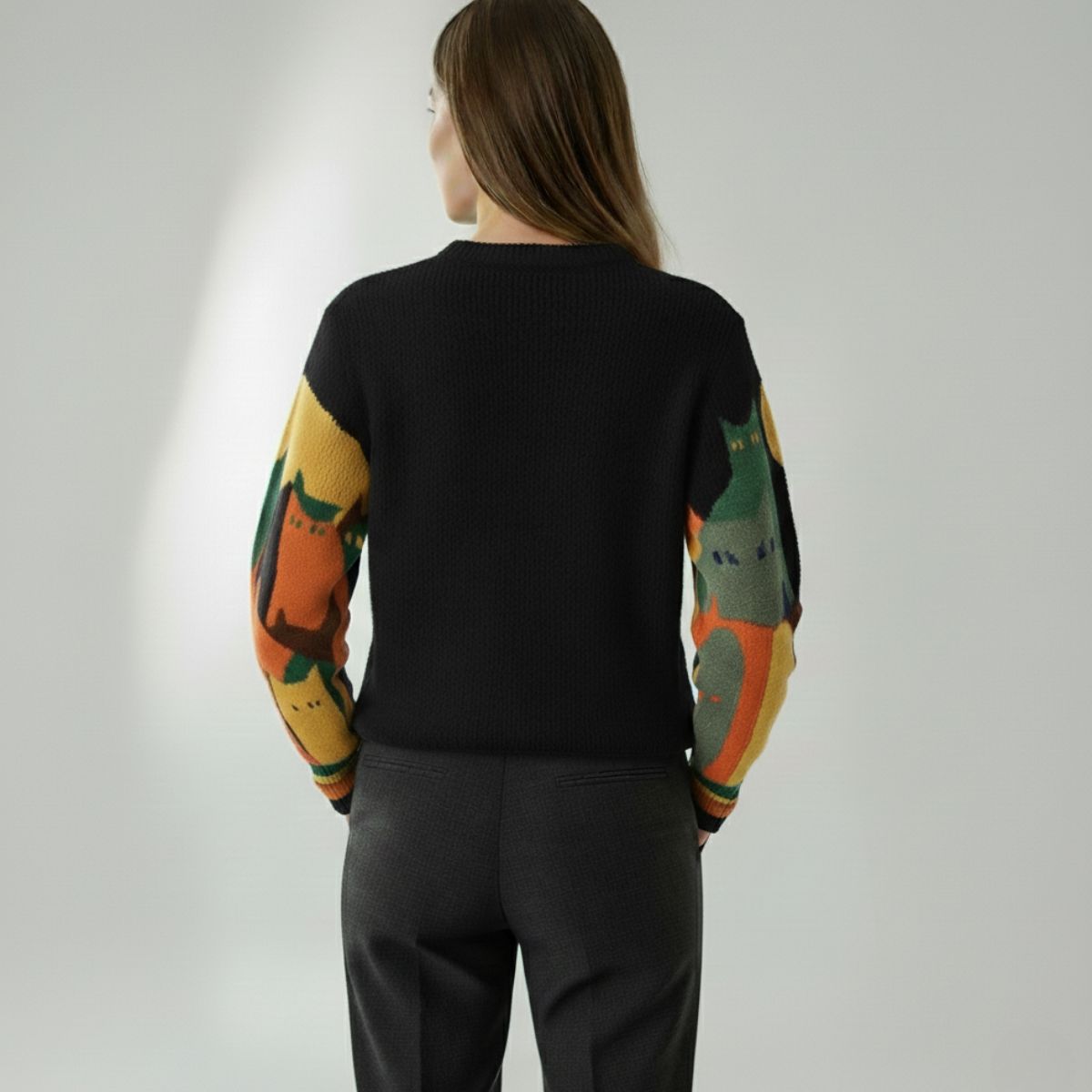 Amélie | Unisex trui met kattenmotief, chic en comfortabel