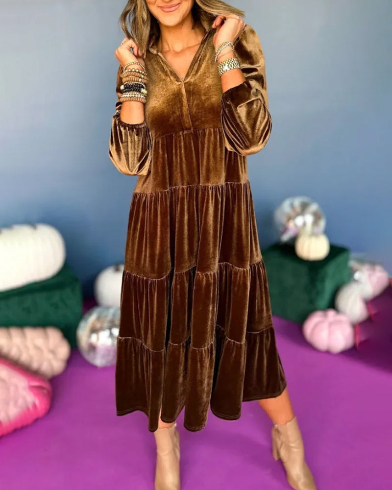 A-lijn Jurk - Eenvoudig - Pluche - Perfect voor Lente en Herfst