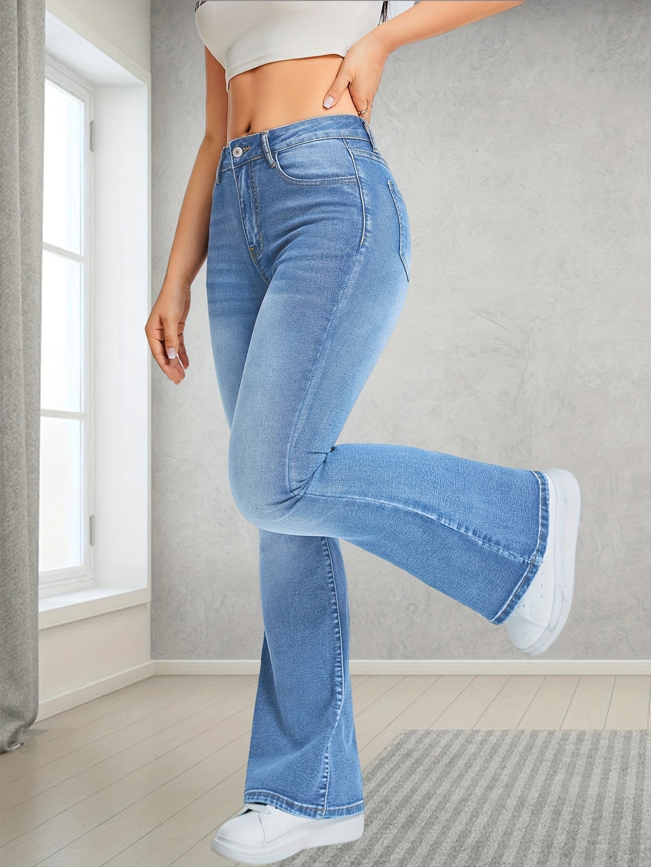 Marigold - Casual bootcut jeans met hoge taille
