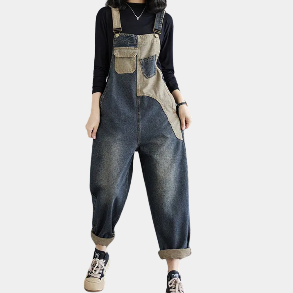 AGATA - Geraffineerde Denim Jumpsuit voor Dames