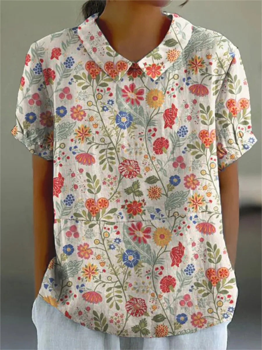 Anna - Vrijetijdsshirt met bloemenprint voor dames