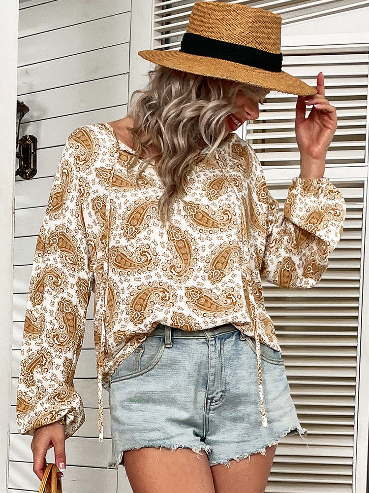 casual los shirt met lange mouwen voor dames