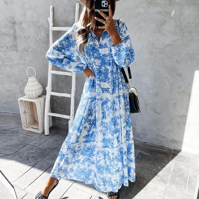 "Rita" designerjurk met bloemenprint