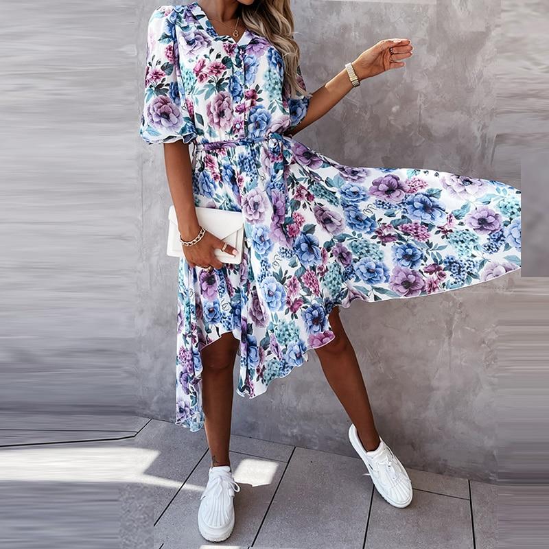 "Fiorela" designer jurk van chiffon