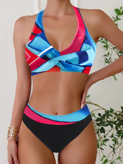 Stijlvolle Halter Kruis Bikini