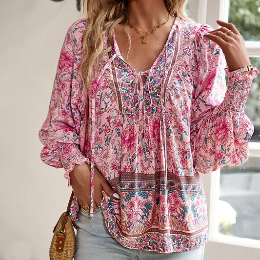 Elara Boho Bloemen Blouse