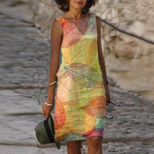 Kathryn - Designerjurk met prachtige kleuren en patronen