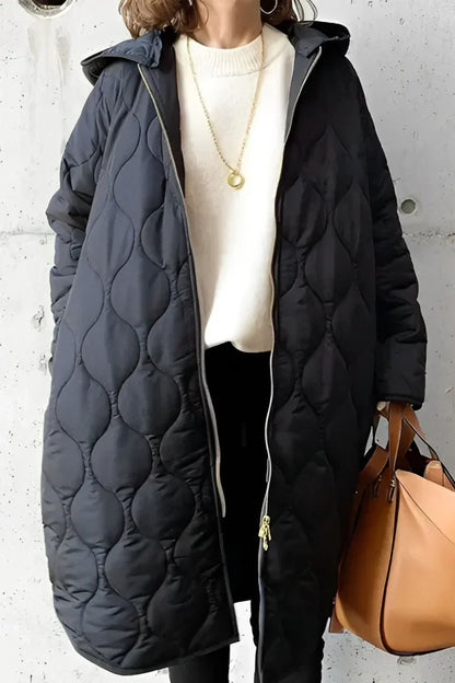 Danielle | Damesparka met motief, met capuchon, chic en comfortabel