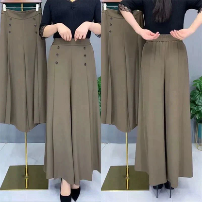 Kameya - Elegante Gebuttonde Broek voor Vrouwen