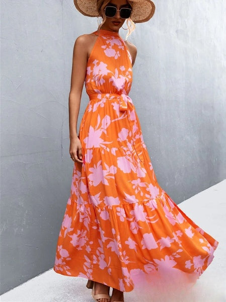 Best verkochte jumpsuit met spaghettibandjes en halflange halslijn met golvende stippenprint