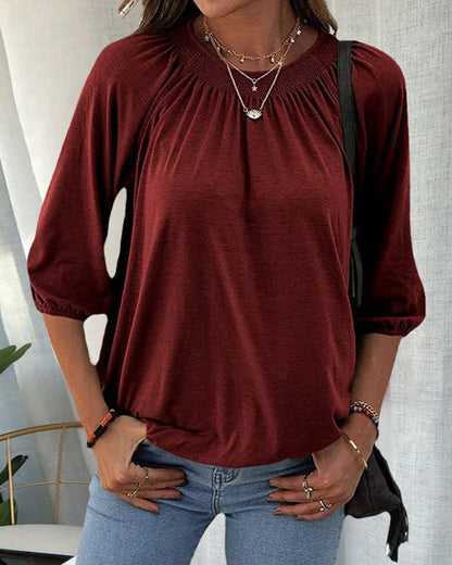 Yadira Blouse | Blouse met ronde hals voor dames