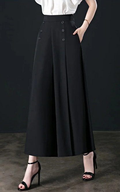 Kameya - Elegante Gebuttonde Broek voor Vrouwen