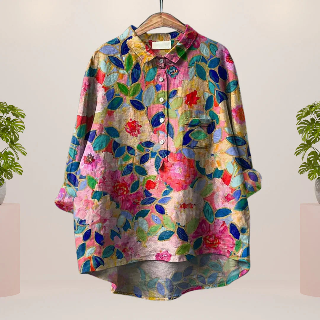 Katharina™ speels shirt met kunstprint