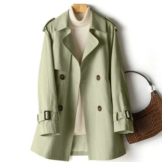 Zenvorin™ Elegante Trenchcoat met dubbele knoop