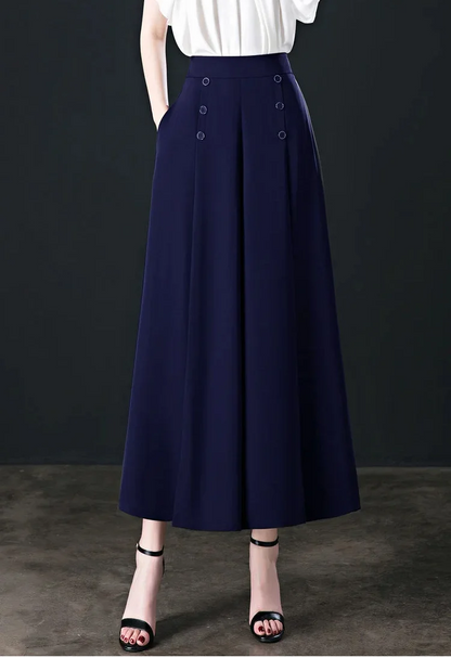 Kameya - Elegante Gebuttonde Broek voor Vrouwen