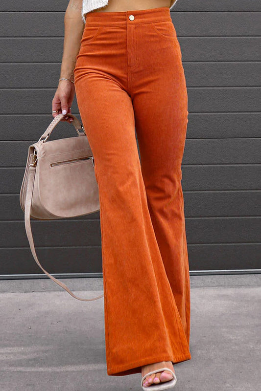 Sexy Casual Boot Cut Mid Waist Wijde Been Broekjes (4 Kleuren)