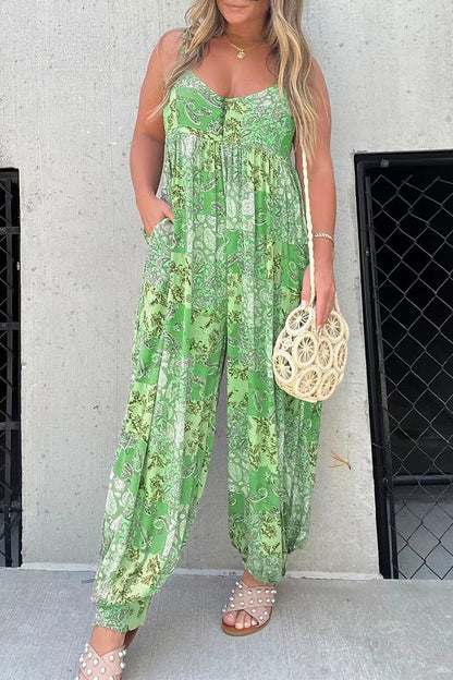 Bloomal V-hals zak jumpsuits met losse pasvorm
