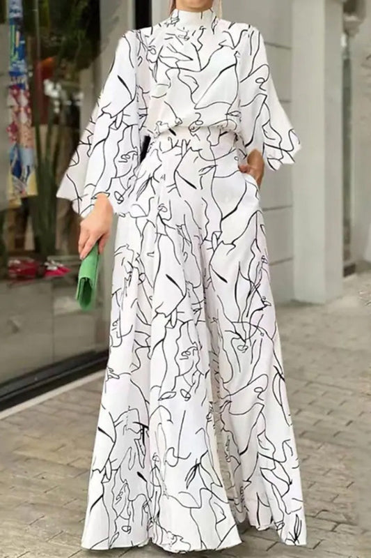 casual print patchwork halve mouwen trui regular jumpsuits