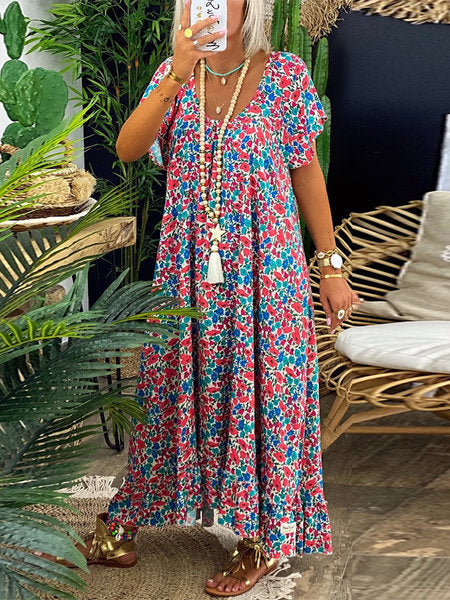 Klassieke lange jurk in boho-stijl.
