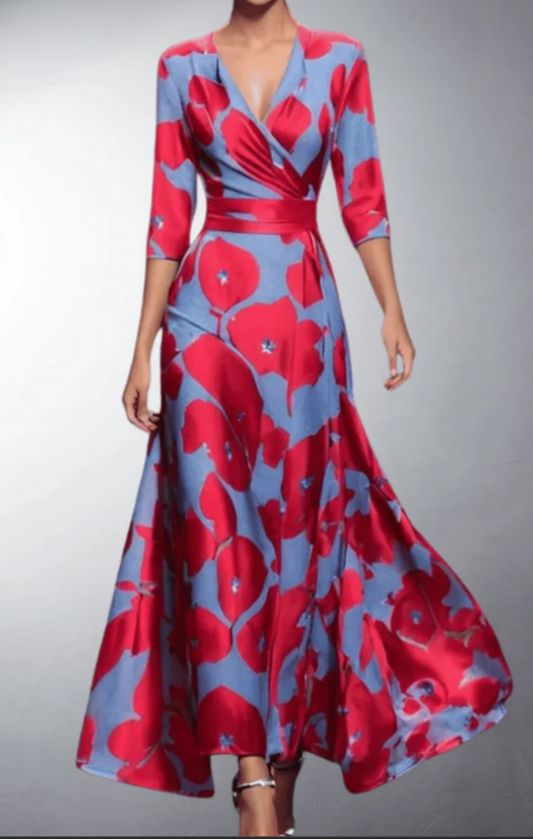 Flora bloem maxi jurk
