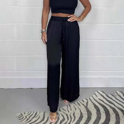 Broek met elastische tailleband