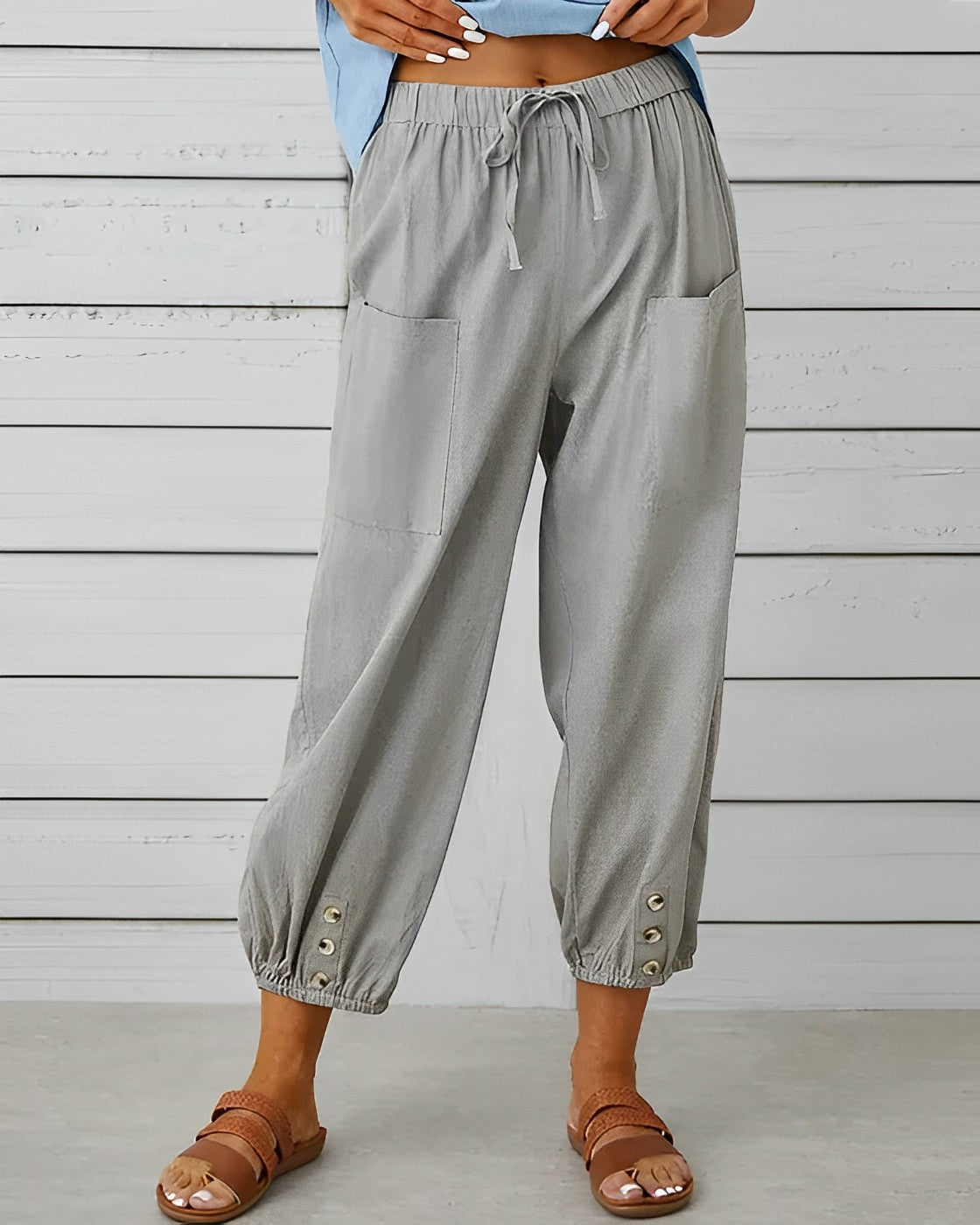 Wijde broek met hoge taille