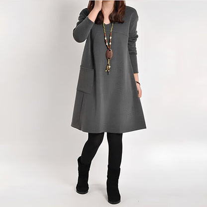 Diana™ Elegante jurk met één zak