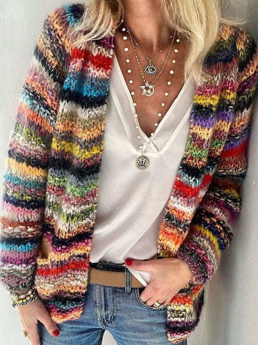 Lola | Multicolor gebreid vest voor dames, chic en comfortabel