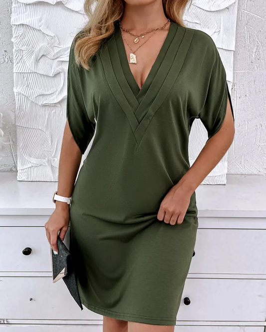 Jeanne™ Elegante V-hals Jurk