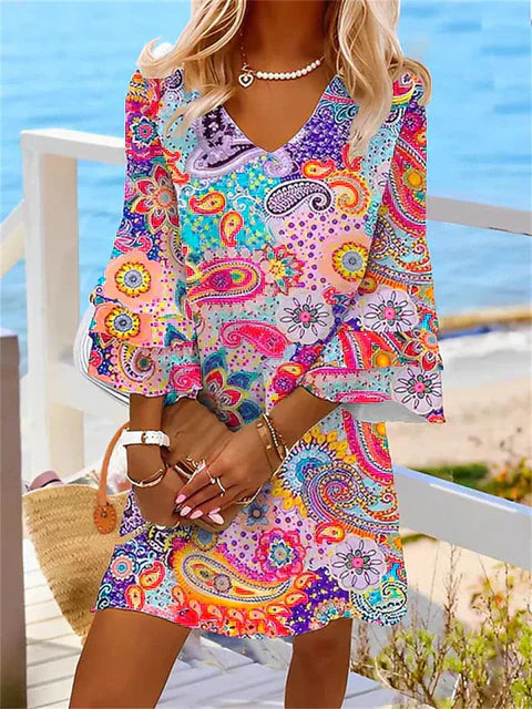 Kleurrijke zomerjurk met print
