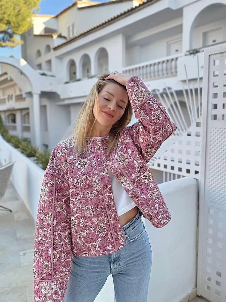 Graciela | Damesjas met bloemenprint, chic en comfortabel