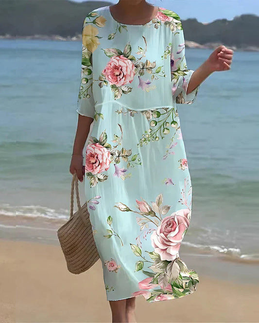 Falling-flower dress