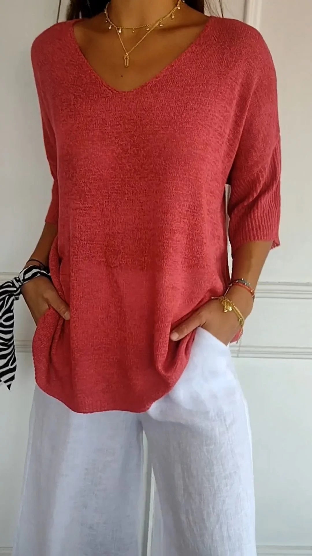 Thrylor™ Chique top met V-hals