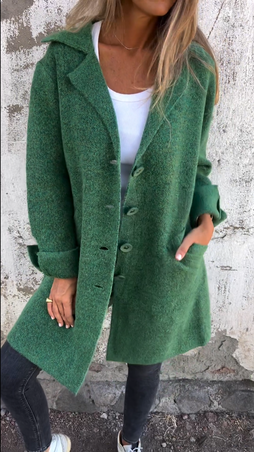 Liezl | Lange casual jas voor dames, chic en comfortabel