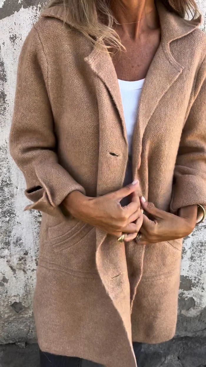 Liezl | Lange casual jas voor dames, chic en comfortabel