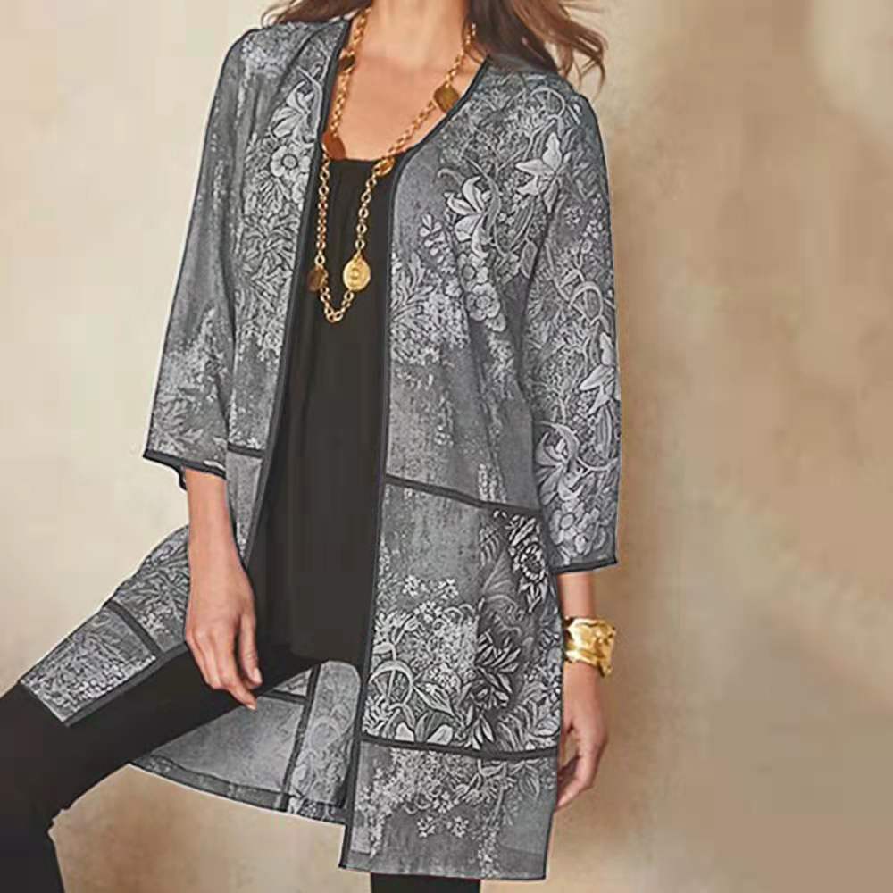 Wanda Blouse | Lange Blouse met Bloemenprint